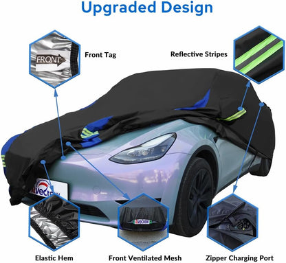 Avecrew Car Cover Waterproof All Weather for Automobiles, Outdoor Heavy Duty Full Exterior Covers for Sedan(194"-208")
