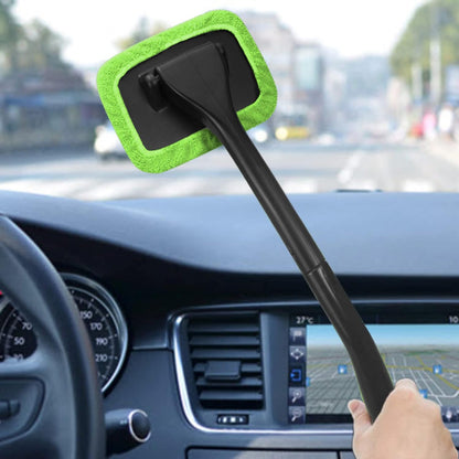 Miunice Car Windshield Cleaning Tool, Windshield Cleaner with 4 Washable and Reusable Microfiber Pads and Extendable Handle, for Auto Glass Wiper