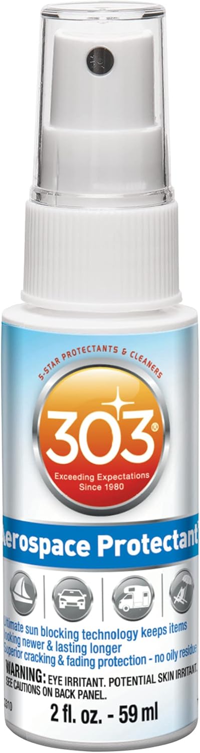 303 Products Aerospace Protectant Spray, UV Protection for Outdoor Surfaces – Protects Vinyl, Plastic & Rubber, Repels Dust & Dirt, Matte Finish, 10 oz