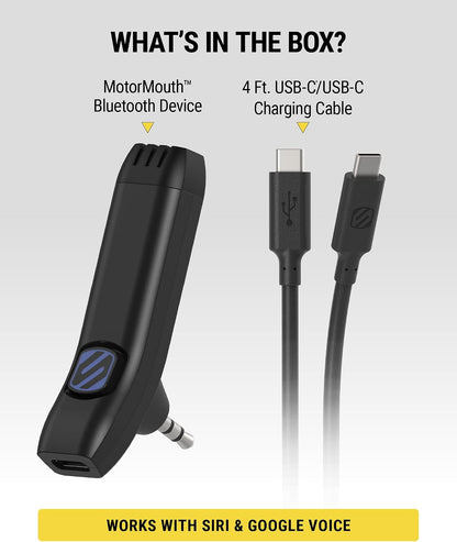 Scosche BTFM9 FM Bluetooth Transmitter Car, Dual 12W USB-C and USB-A Charging Ports, Fast Type C Car Charger, Wireless Radio Bluetooth Adapter, Hands-Free Kit for Calls, Siri and Google Assistant