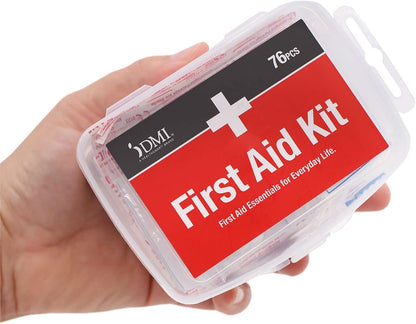 DMI First Aid Kit, Mini 20 Piece Kit, Small and Compact All Purpose Use for Minor Cuts and Scrapes, Durable Water Resistant Case, Convenient and Portable, White, 1 Count