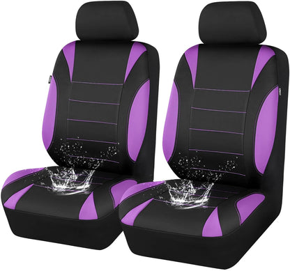 CAR PASS Waterproof Car Seat Covers Front Seats Only with 5mm Composite EVA, Neoprene Car Seat Cover with Separate Headrest Cover, Quick Setup Universal Fit for Car SUV Trucks,Airbag Compatible（Gray