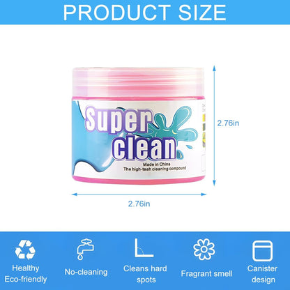 Car Cleaning Gel, Vehicle Dust Detailing Putty Slime Cleaner Kit for Air Vent, Reusable Automotive Interior Detail Clean Mud Removal Tool, Universal for SUV Sedan Truck (Blue)