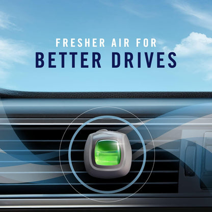 Febreze Car Vent Clip Air Freshener, Odor Eliminator for Up to 30 Days Freshness, 2 Clips (New Car)