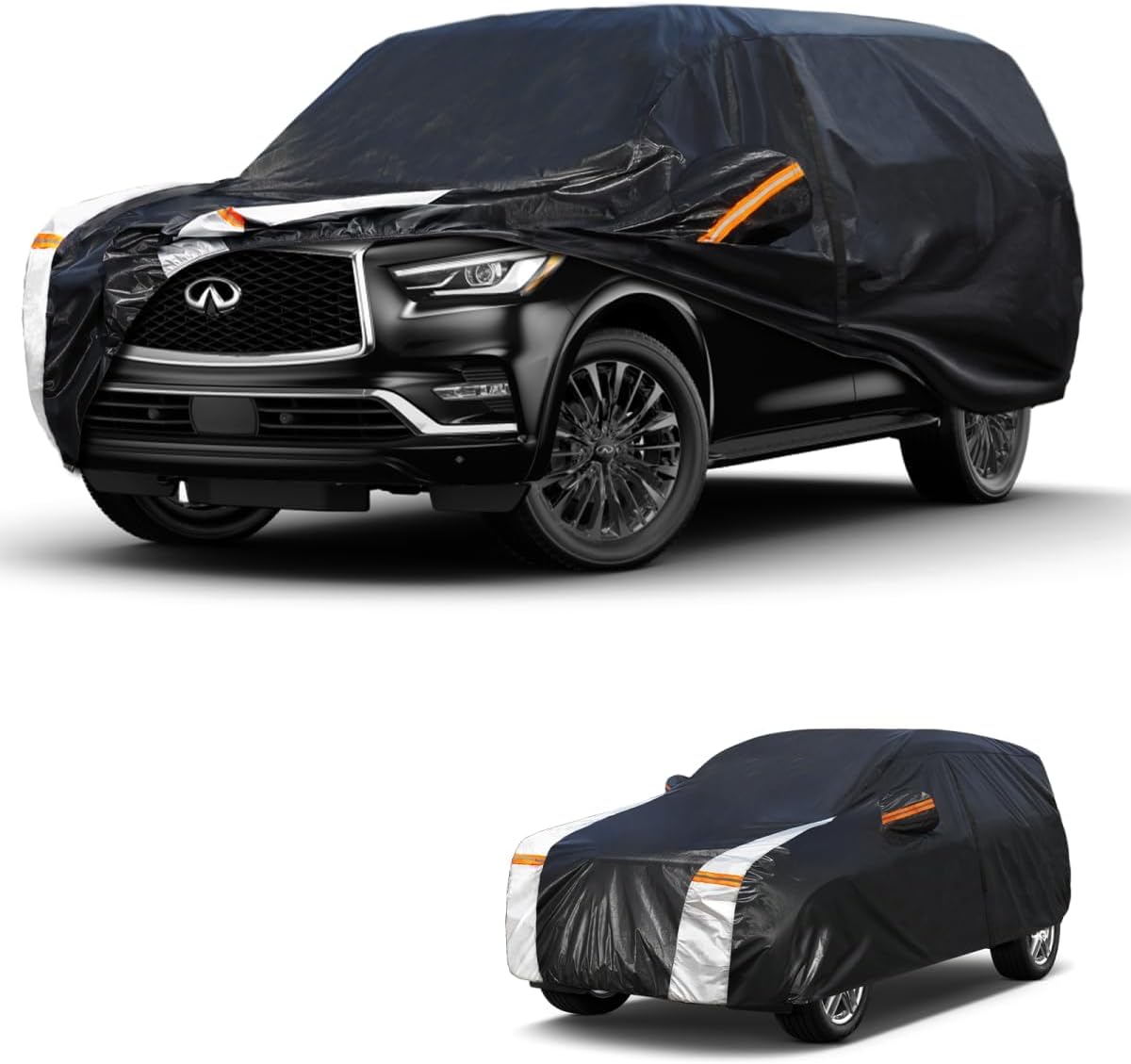 Large SUV Car Cover for Chevy Suburban 100% Waterproof All Weather, Heavy Duty Outdoor Full Exterior Covers Rain Sun Wind UV Protection. - Colors A