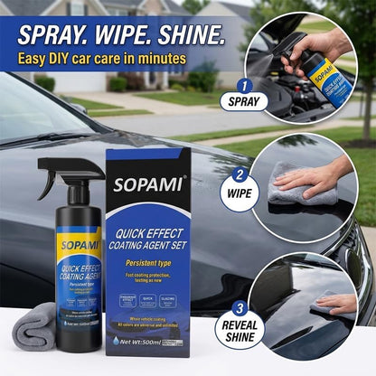 Sopami Ceramic Paint Sealant, Ceramic Coating Maximum Gloss & Shine ceramic wax, car coating spray Extremely Hydrophobic Ceramic Spray Coating for Cars, RVs, Motorcycles, Boats, and ATVs