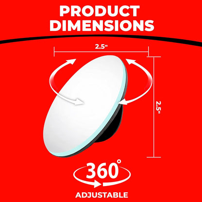 Utopicar Long Blind Spot Car Mirror Aesthetic Convex Mirrors 5.3” x 1.3” - Side Mirror Engineered Design - Up & Down Adjustable - Blind Spot Rear View Mirrors for Car (2-Pack)
