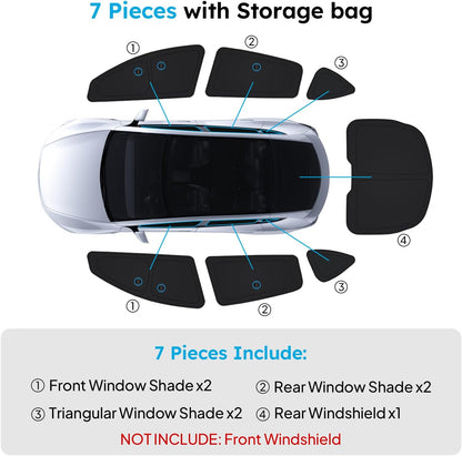 Wigoo 2026 Upgrade 8PCS Full Set Window Sunshade for Toyota 4Runner 2010-2024 [7-Layer Cooler & Blacker, Ice-Crystal Tech] with Windshield for Sun Block, Baby, Camping, Privacy Napping, Relax