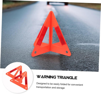 ULTECHNOVO 6-Pack Foldable Emergency Safety Triangles, DOT Compliant Reflective Roadside Warning Triangles for Vehicle Breakdown and Accident, High-Visibility Hazard Signs for Truck and Car Road Safet