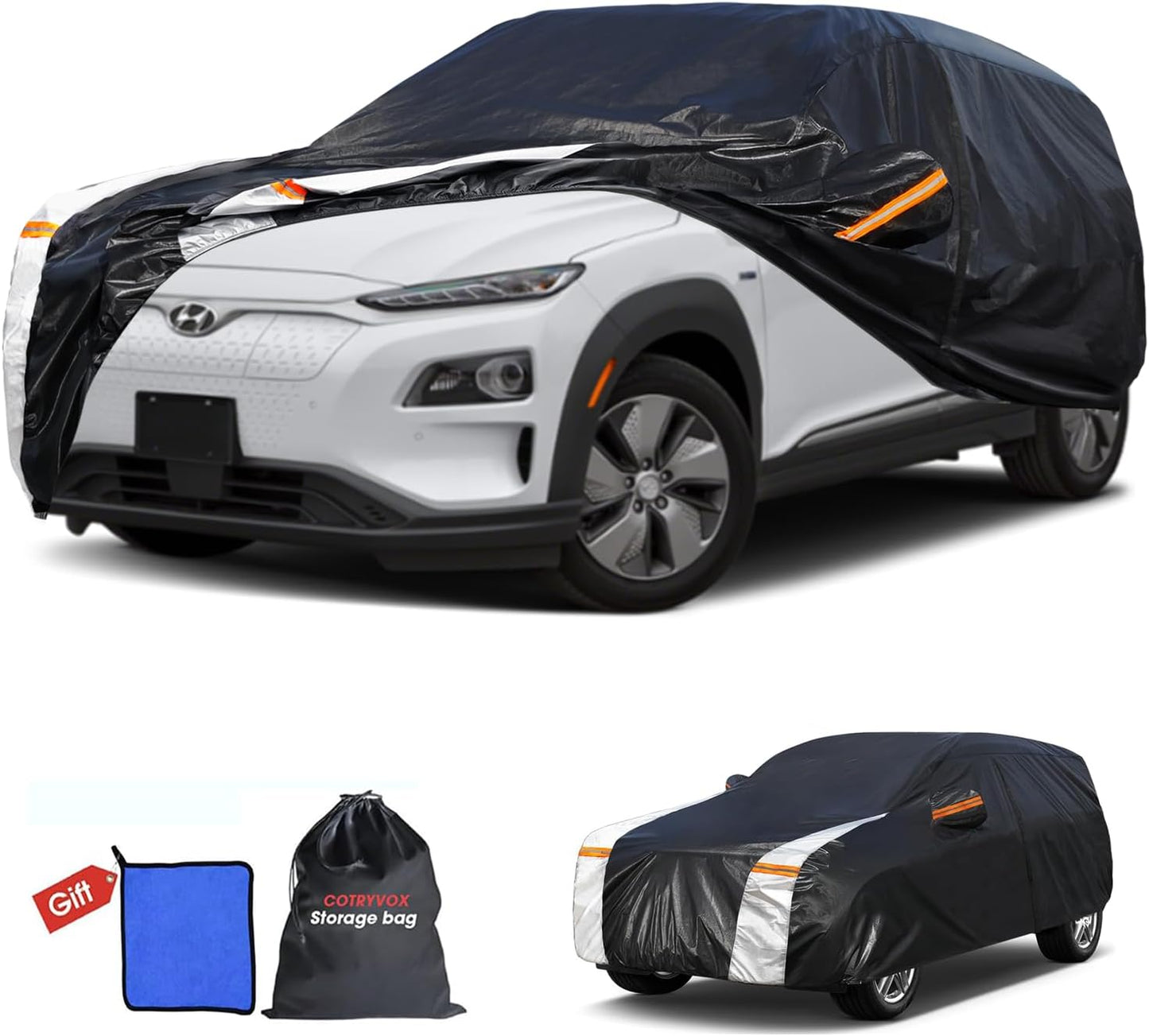 Large SUV Car Cover for Chevy Suburban 100% Waterproof All Weather, Heavy Duty Outdoor Full Exterior Covers Rain Sun Wind UV Protection. - Colors A
