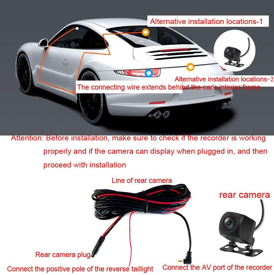 1080P Dual Dash Camera for Car Front and Inside Dashcam Car Security Video Recorder,170°Wide Angle Vehicle Cam,WDR,G-Sensor,2’’ IPS Screen,Loop Recording,Night Vision (Dual Dash Cam Without Card)