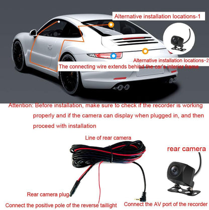 1080P Dual Dash Camera for Car Front and Inside Dashcam Car Security Video Recorder,170°Wide Angle Vehicle Cam,WDR,G-Sensor,2’’ IPS Screen,Loop Recording,Night Vision (Dual Dash Cam Without Card)