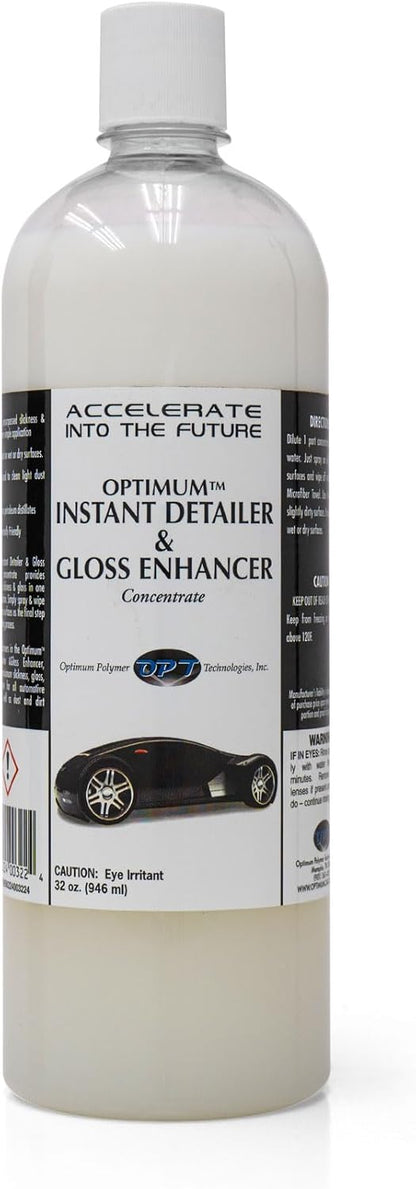 Optimum Instant Detailer and Gloss Enhancer - Auto Detailing Quick Detailer Spray for Gloss and Shine, Safe for Cars, Trucks, Motorcycles, RVs (17 Oz)