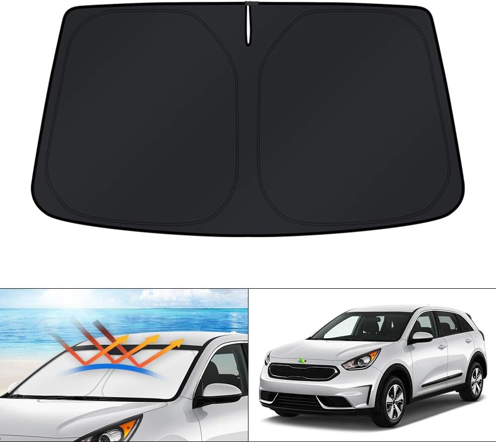 KUST Windshield Sun Shade for Toyota RAV4 2019-2022 2023 2024 2025 2026 Window Accessories Shade Sun Visor Cover Foldable Block UV Rays - Colors F