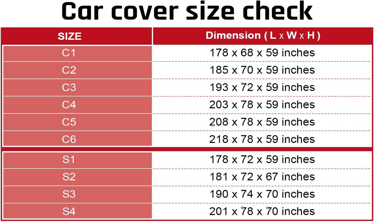 Car Cover Waterproof All Weather Protection with Red Stripe Design, Universal Fit Toyota Camry Solara, Ford Fusion, Kia Stinger Optima, Nissan Maxima, VW Passat, Subaru Legcy
