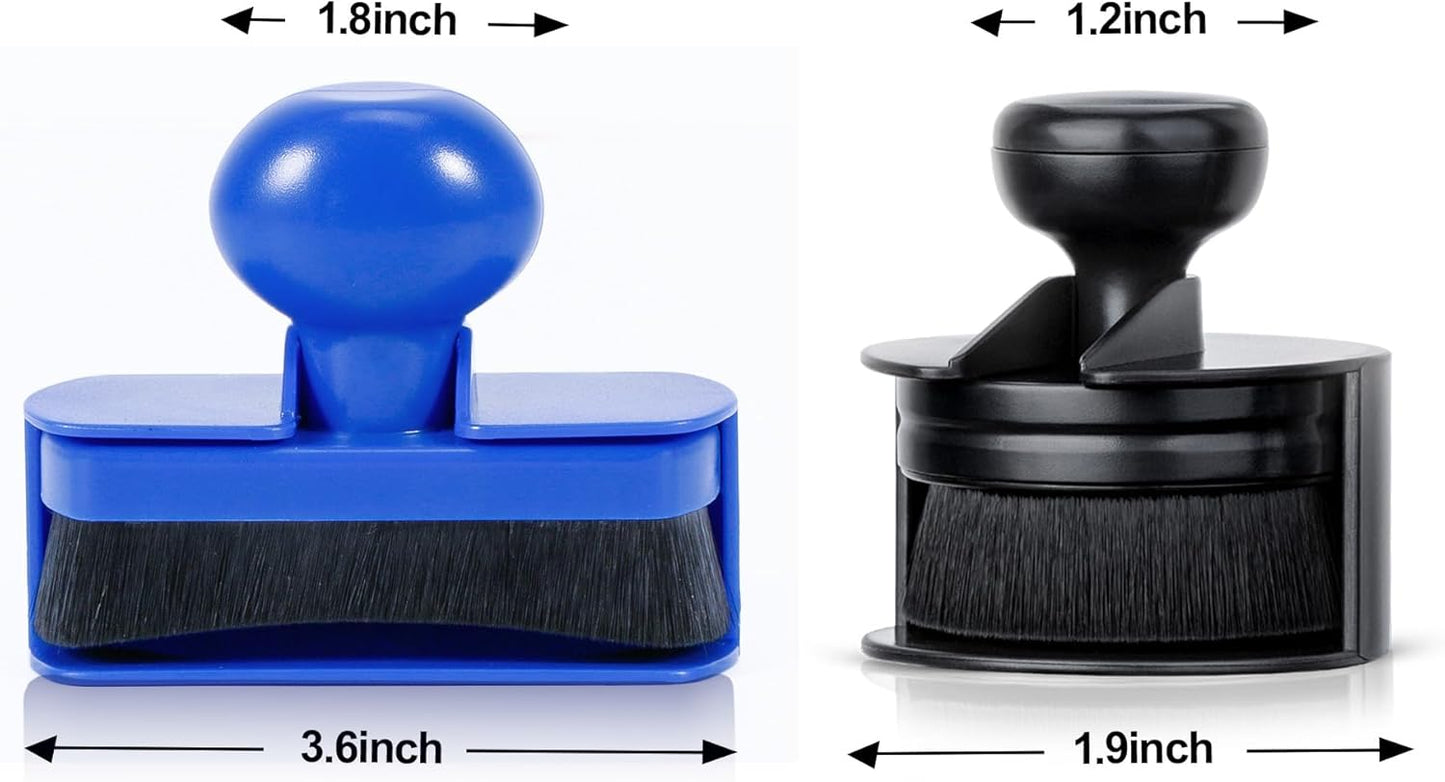 Car Tire Shine Applicator,Vegan Tire Shine Applicator with Curved Brush Head - Large Automotive Tire Dressing Applicator Brush with Storage Stand for Tire Detailing, 3.6 Inch Length (Black)