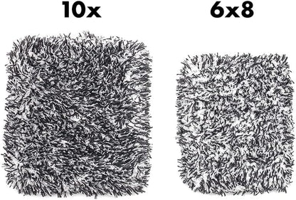 The Rag Company - The Cyclone Ultra Wash Mitt 8in x 9in and Cyclone Ultra Wash Pad 10in x 10in - 70/30 Blend Korean Microfiber, Foam Padding, Scratch-Free, Lint-Free, Black (2-Pack)