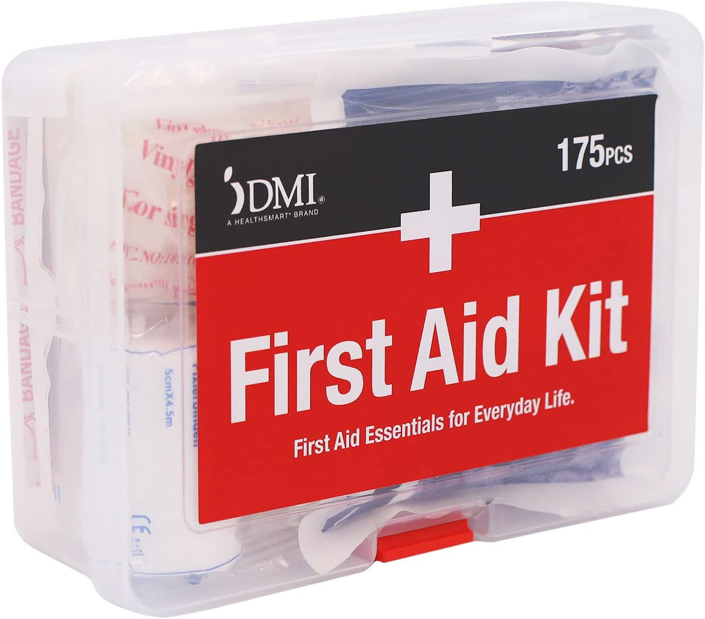 DMI First Aid Kit, Mini 20 Piece Kit, Small and Compact All Purpose Use for Minor Cuts and Scrapes, Durable Water Resistant Case, Convenient and Portable, White, 1 Count