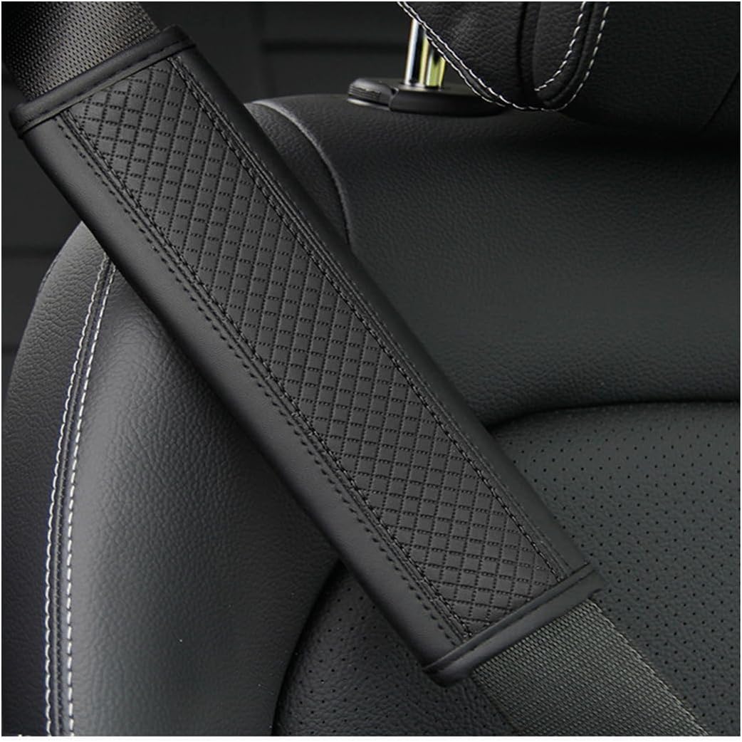 Osilly 2PCS Car Seat Belt Cover, Carbon Fiber Seatbelt Shoulder Protection, Soft Car Seat Belt Strap Cushion Protect Your Neck and Shoulder, Car Accessories Seat Belt Pad for Car Truck (Red)