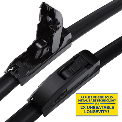 3 Pack Windshield Wiper Blades Compatible with Mazda CX-5 2017-2025 and CX-9 2016-2023, Front and Rear, 24" 18" 14" - Colors A