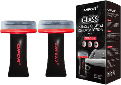 QIFOR Oil Film Remover for Car Windshields and Windows, Automotive Glass Cleaner for Oil Residue & Road Grime, Improves Visibility & Safe Driving (1 PCS)
