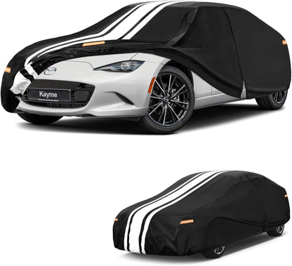 Kayme Heavy Duty Car Cover Custom Fit for BMW 3 Series 320i 325i 328i 330i 335i (1982-2026), Outdoor Full Exterior Cover with Tape and Towel, Rain Snow Sun UV Protection. - Colors B