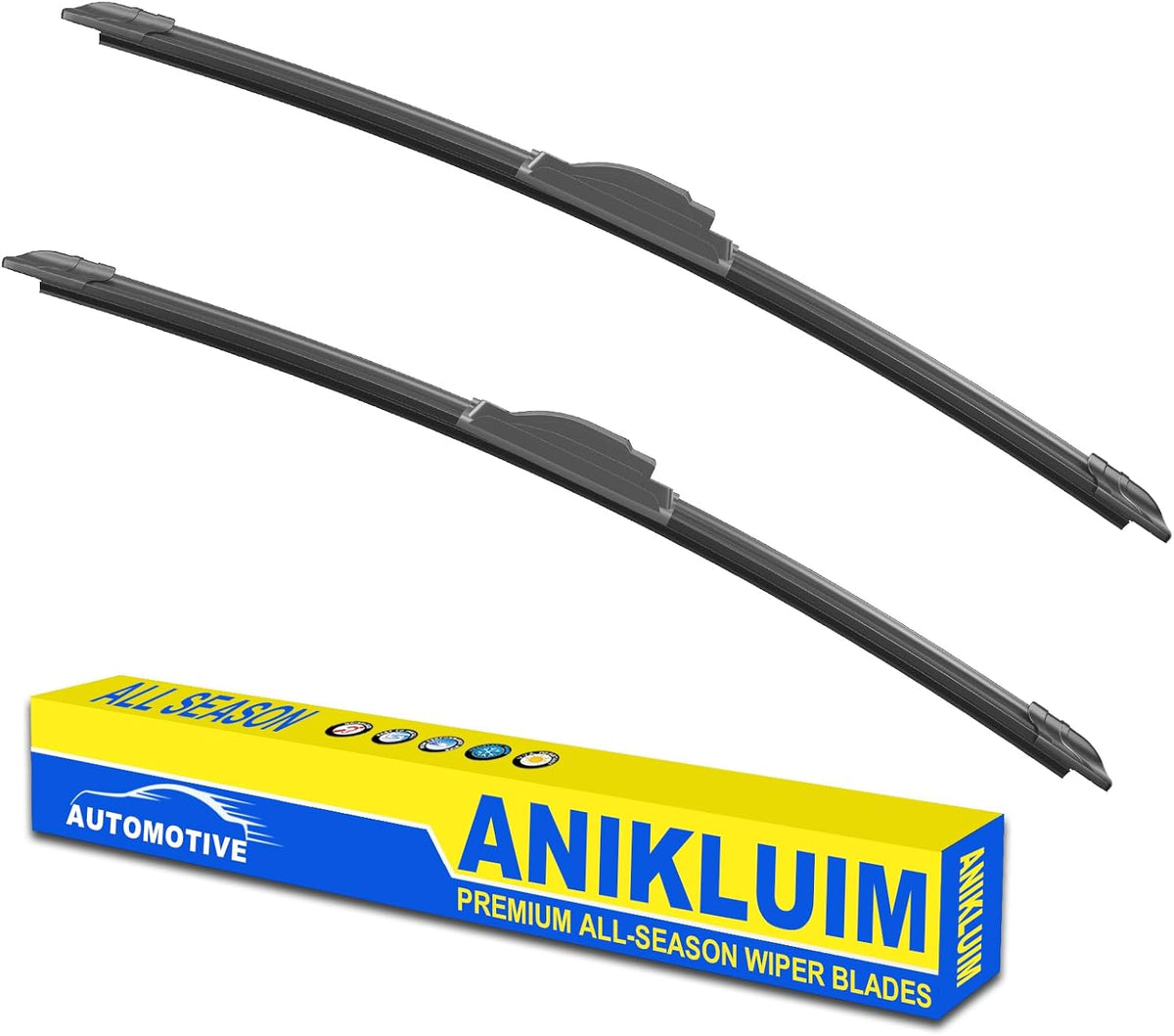 ANIKLUIM® 28"+28" Wiper Blades with 16" Rear Wiper Blade Set Replacement for 1996-2007 Caravan Town & Country Windshield Wipers Original Factory Quality (Pack of 3) - Colors B