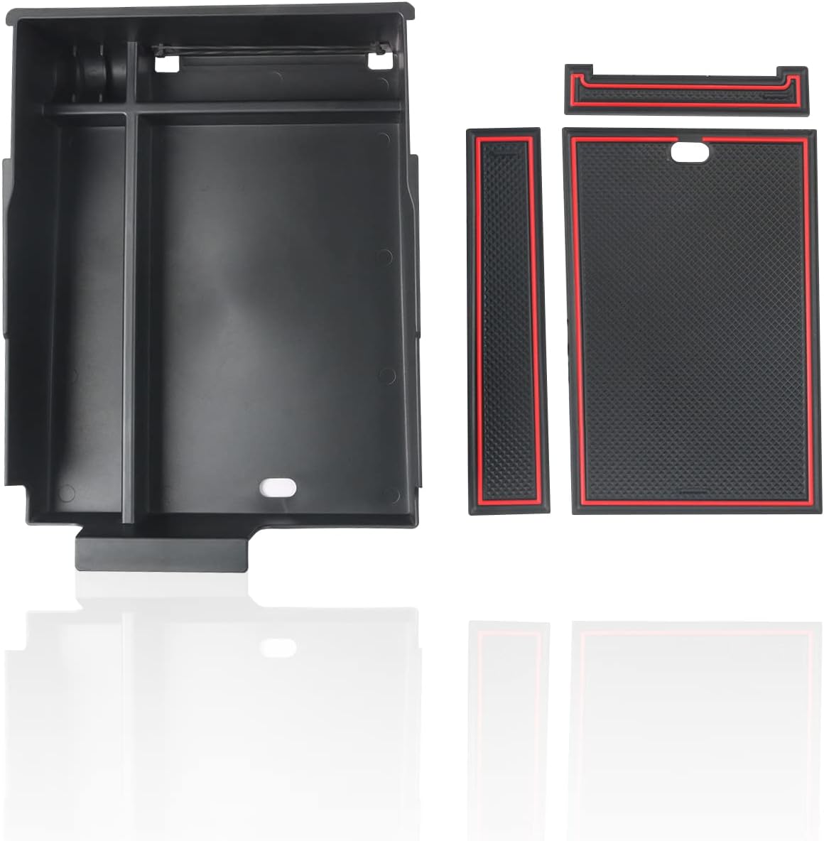 SKTU 2-Pack 2023 2024 2025 2026 Lexu s RX350 Center Console Organizer for 2023-2026 Lexu s RX350/RX450h/RX500h Console Tray 2023 2024 2025 2026 RX350 Accessories with Sunglasses Holder [Double Layers]
