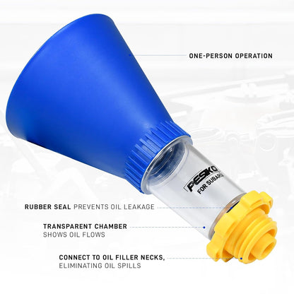 Engine Oil Funnel Spill-Free Hands-Free Compatible with Buick, Cadillac, Chevrolet, and GMC Vehicles for Fast & Easy Oil Change
