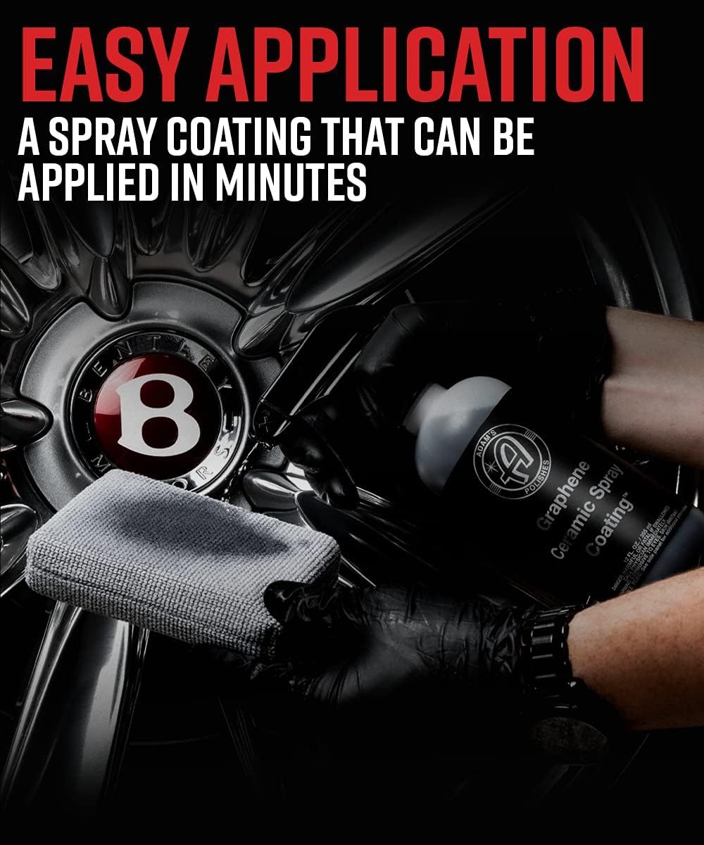 Adam's Polishes Advanced Graphene Ceramic Spray Coating - 18+ Months Sprayable Graphene Oxide Ceramic Coating for Cars, Boats, RV's & Motorcycle | Adds Extreme Gloss, Depth, Shine & Protection