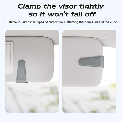 Sotfamily Sunglass Holder for Car Visor, Suede Cloth Magnetic Sunglass Organizer for Car Accessories, 2 Packs, Black