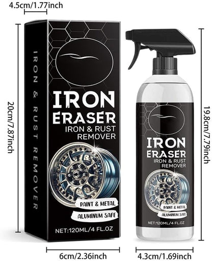 Iron Eraser,Iron Eraser Iron and Rust Remover,IronEraser Rust Remover Spray for Car Wheels and Paint,Fast Acting Rust and Brake Dust Remover for Professional Automotive Surface Cleaning