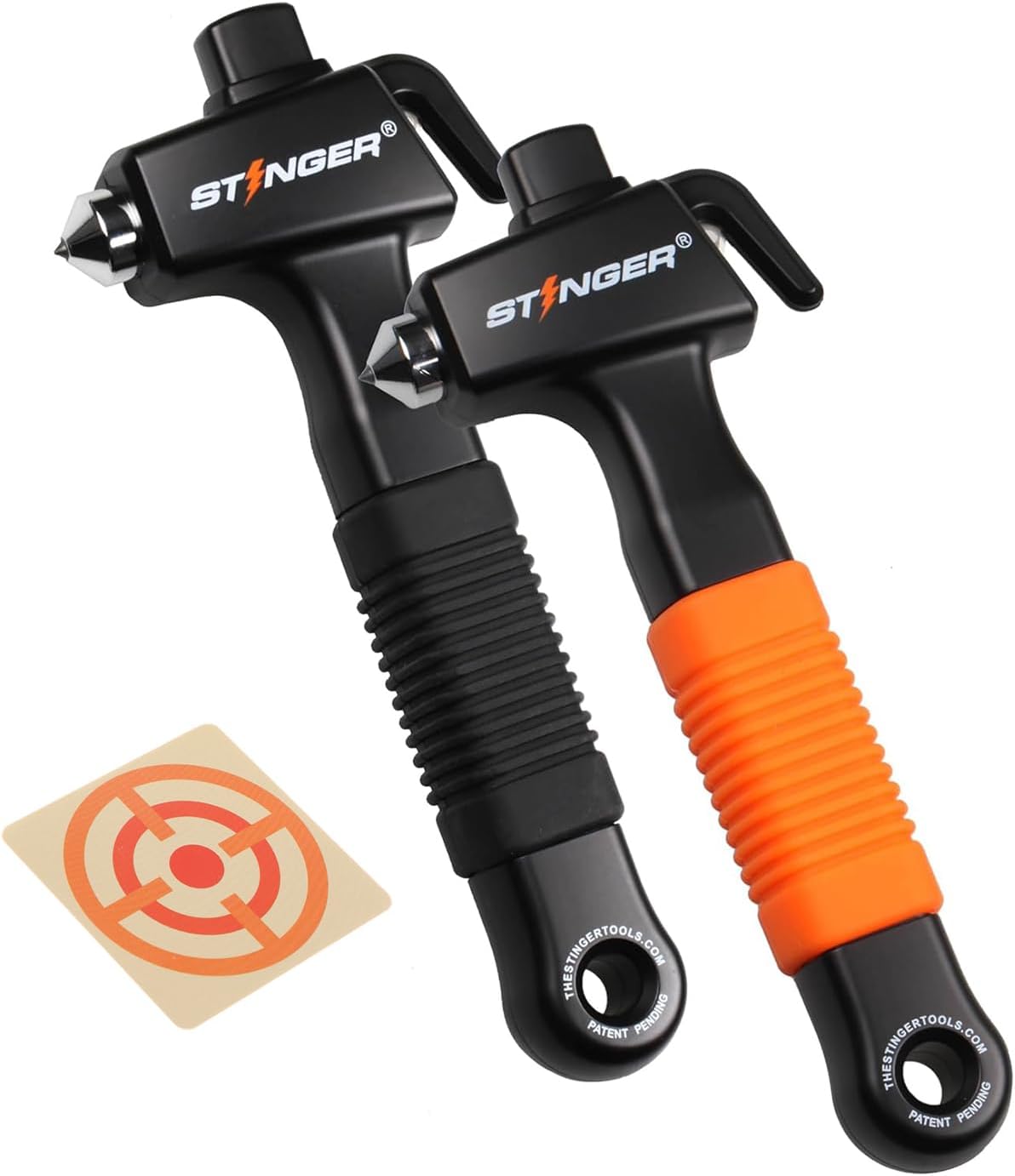 Stinger Super Duty Car Emergency Escape Tool, Hardened Carbon Steel Vehicle Safety Hammer, Spring Loaded Window Breaker, Razor Sharp Seat Belt Cutter, Auto Accident Life-Saving Rescue Tool (Orange)