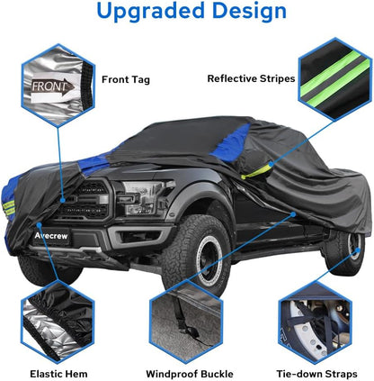 Avecrew Car Cover Waterproof All Weather for Automobiles, Outdoor Heavy Duty Full Exterior Covers for Sedan(194"-208")