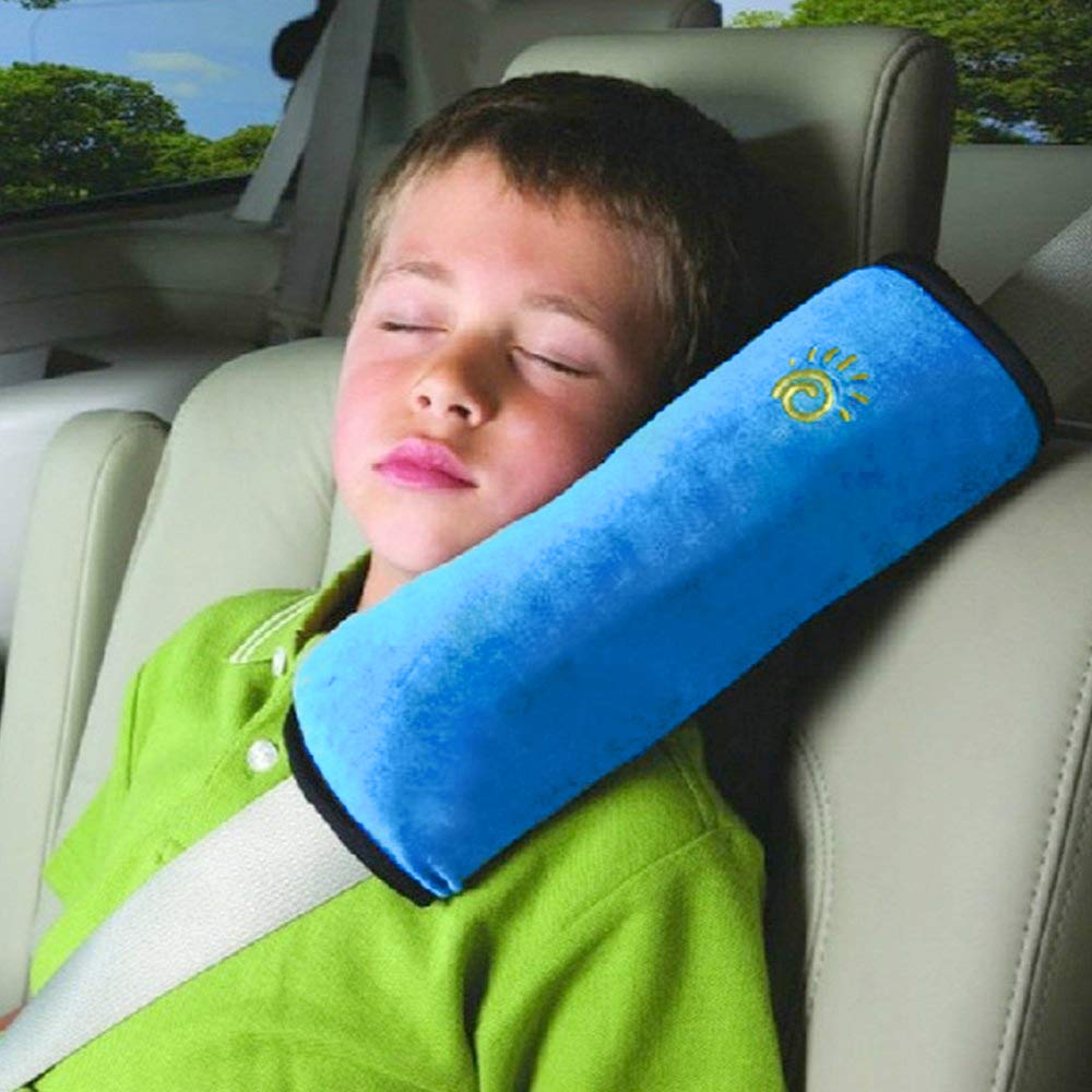 Gray Seat Belt Pillow for Kids 2PC, Seatbelt Pillow for Child Travel, Seat Belt Pillow for Toddler Head Protector, Shoulder Pad for Car Safety Seatbelt, Car Sleeping Seat Belt Pillow Support