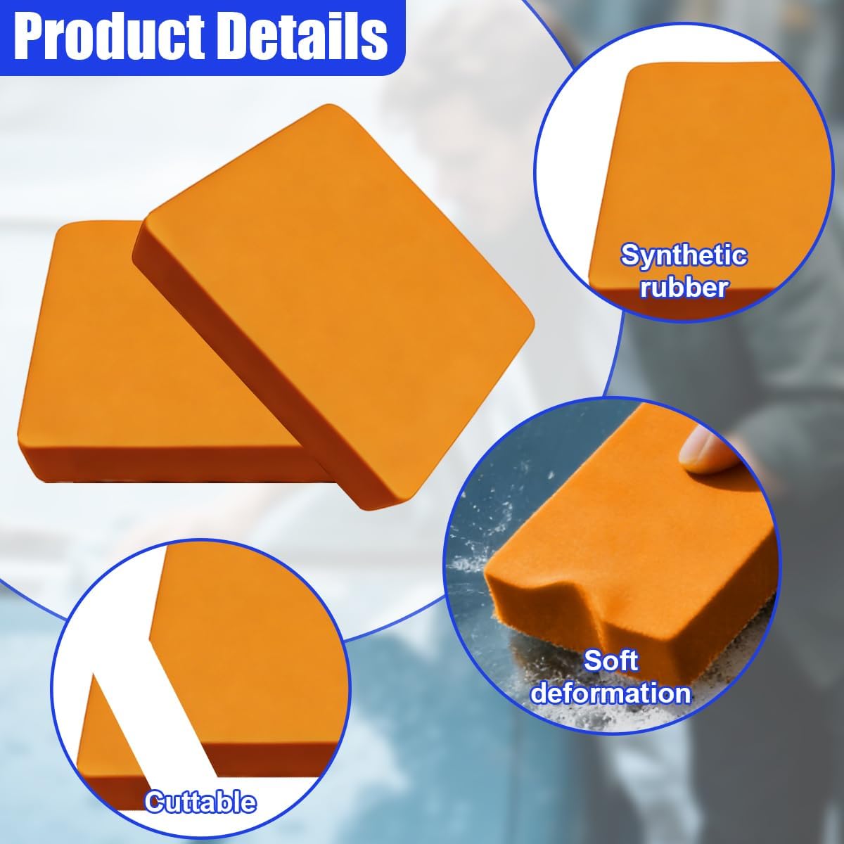 4PCS 400g Car Mud Bar, No Scratch Universal Magic Mud Bar Kit with Adsorption Capacity, Automotive Glass Detailing Clean Accessories for Car, SUV, RV, Truck Washing