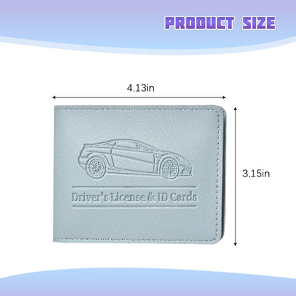 Car Registration Insurance Holder, Vehicle Document Glove Box Organizer, Small Automotive Interior Comparment Driver License Case Accessories for Men Women, Universal Fit (Red)
