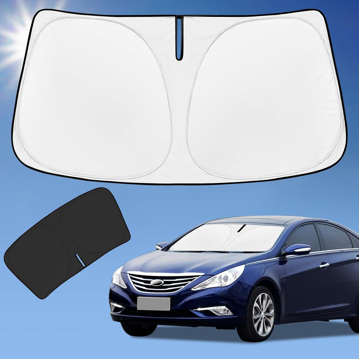 for Toyota Tacoma 2016-2023 2024 2025 2026 Sun Shade Sunshade Windshield Cover - 4 Layers Front Window Shade Custom Fit Tacoma 2Dr 4Dr Pickup Sun Visor 240T Shade Blocks UV Rays Car Accessories - Colors G