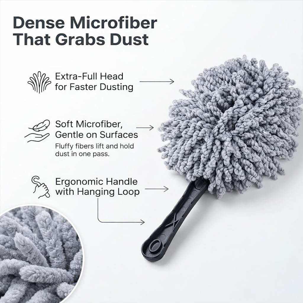 10-Piece Car Interior Cleaning Kit - 3 Natural Boar Hair Brushes, 3-in-1 AC Vent Brush, 160g Non-Toxic Gel, Microfiber Duster, 100ml Food-Grade Spray Bottle | Multi-Scenario for Auto