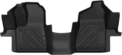 LASFIT Floor Mats for Ford F-150 2021-2026 | F150 Lightning 2022-2025 SuperCrew (Rear w/Fold Flat Storage) Carpet Floor All Weather Car Liners TPE Truck Mats - 1st and 2nd Row, 3pcs Black