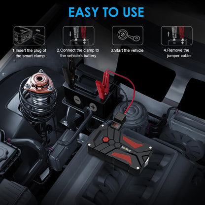 Jump Starter Car Jump Starter Auto Battery Booster Pack 5000A Peak 12V with USB-C Quick Charge,Lithium Jump Box with LED Light(Up to 7.0L Gas or 5.5L Diesel Engine)