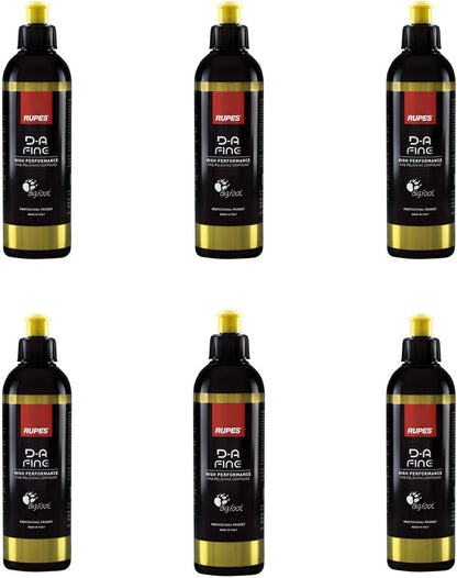 RUPES 9.DAFINE250 Pack of 1 250 ml Yellow D-A Fine High Performance Polishing Compound for Car Detailing & Removing Scratches| Removes Fine Defects | Micro-Abrasive Technology | Removes Swirl Marks