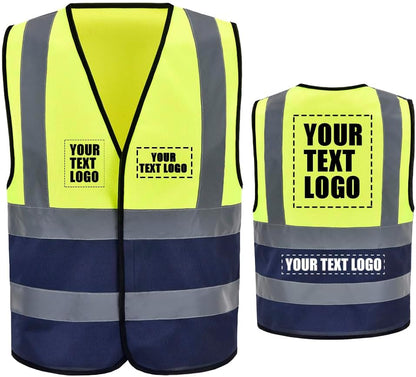 AYKRM 12 colour High visibility viz vest hi vis viz reflective work construction safety vest (XS-8XL) - Colors B