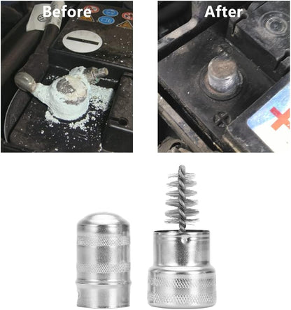 12 in 1 Battery Terminal Cleaner Kit - Must Have Tool Best for Extend Car Marine Battery Life with 10PCS Fiber Washers Protector and 2PCS Cleaning Brush
