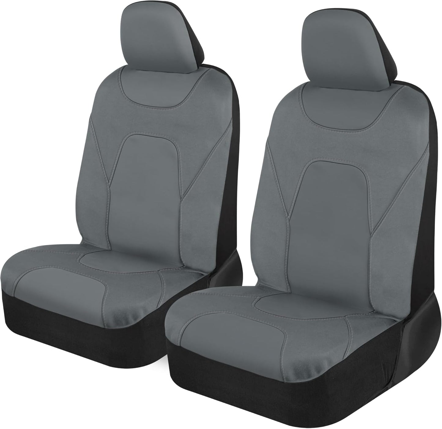 Motor Trend AquaShield Waterproof Front Seat Covers, Black Seat Covers for Cars – Neoprene Front Car Seats Cover, SUV Seat Covers Protector - Car Interior Cover for Auto, Trucks, & Dog Owners