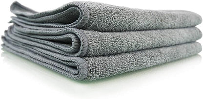 Chemical Guys Workhorse Professional Grade Microfiber Towels for Cars - Black 16x16 Inch Microfiber Cleaning Cloths for Home & Pet Drying, Soft & Scratch-Free, Washing, Drying & Cleaning, 3 Pack