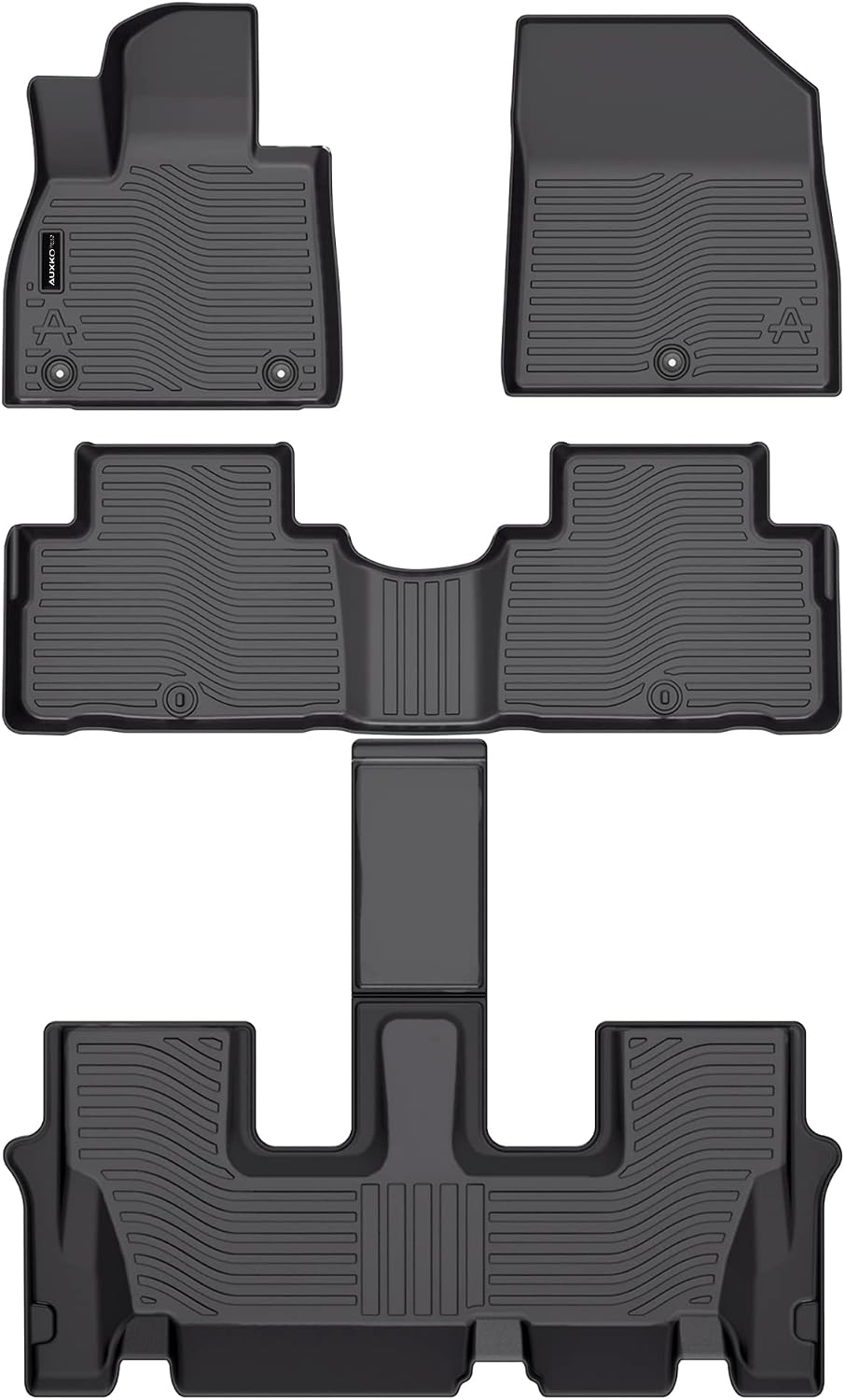 Auxko All Weather Floor Mat & Cargo Mat Fit for 2026 2025 2024 2023 2022 Hyundai Tucson Hybrid(Not PHEV) TPE Liner Tucson Accessory Set All Season Odorless Anti-Slip Floor Liner