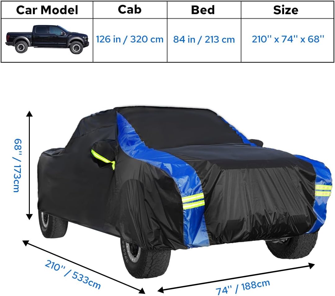 Avecrew Car Cover Waterproof All Weather for Automobiles, Outdoor Heavy Duty Full Exterior Covers for Sedan(194"-208")