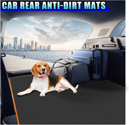 ZIMISI Car Cargo Liner for Dogs, Waterproof Non-Slip Dog Seat Mat, Anti-Scratch Rear Bumper Guard for Cars, Foldable Pet Cargo Cover, Universal Car Rear Trunk Accessories for Cars/SUVs/Trucks (Black)