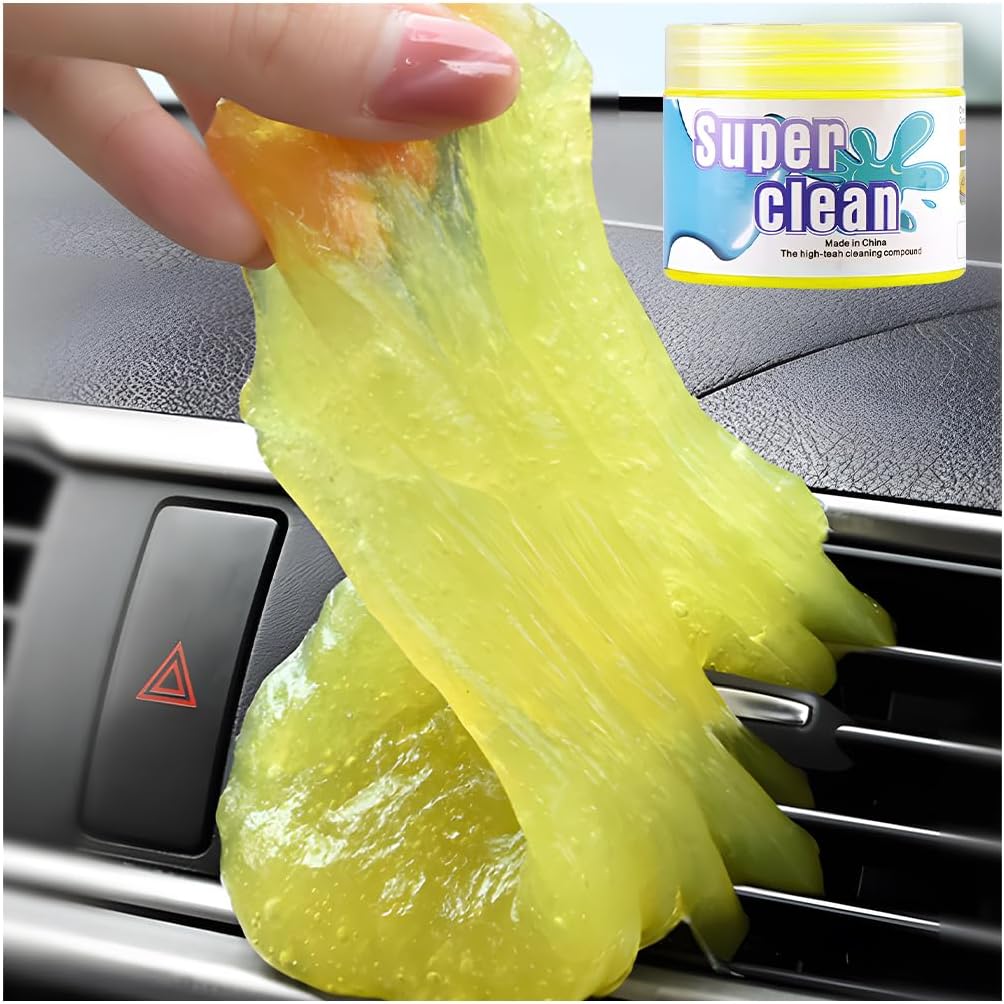 Car Cleaning Gel, Vehicle Dust Detailing Putty Slime Cleaner Kit for Air Vent, Reusable Automotive Interior Detail Clean Mud Removal Tool, Universal for SUV Sedan Truck (Blue)